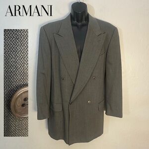 MANI by Giorgio Armani Peak Lapel Double Breasted Blazer 42L Made in Italy